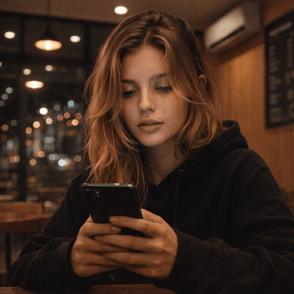 Aesthetic Cafe AI Avatar Style Example