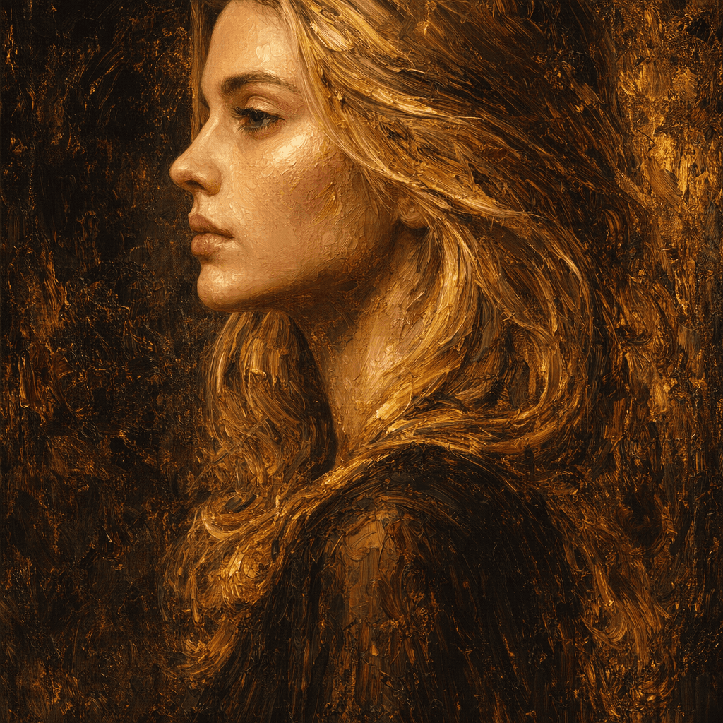 Portrait in Molten Silence AI Avatar Style Example
