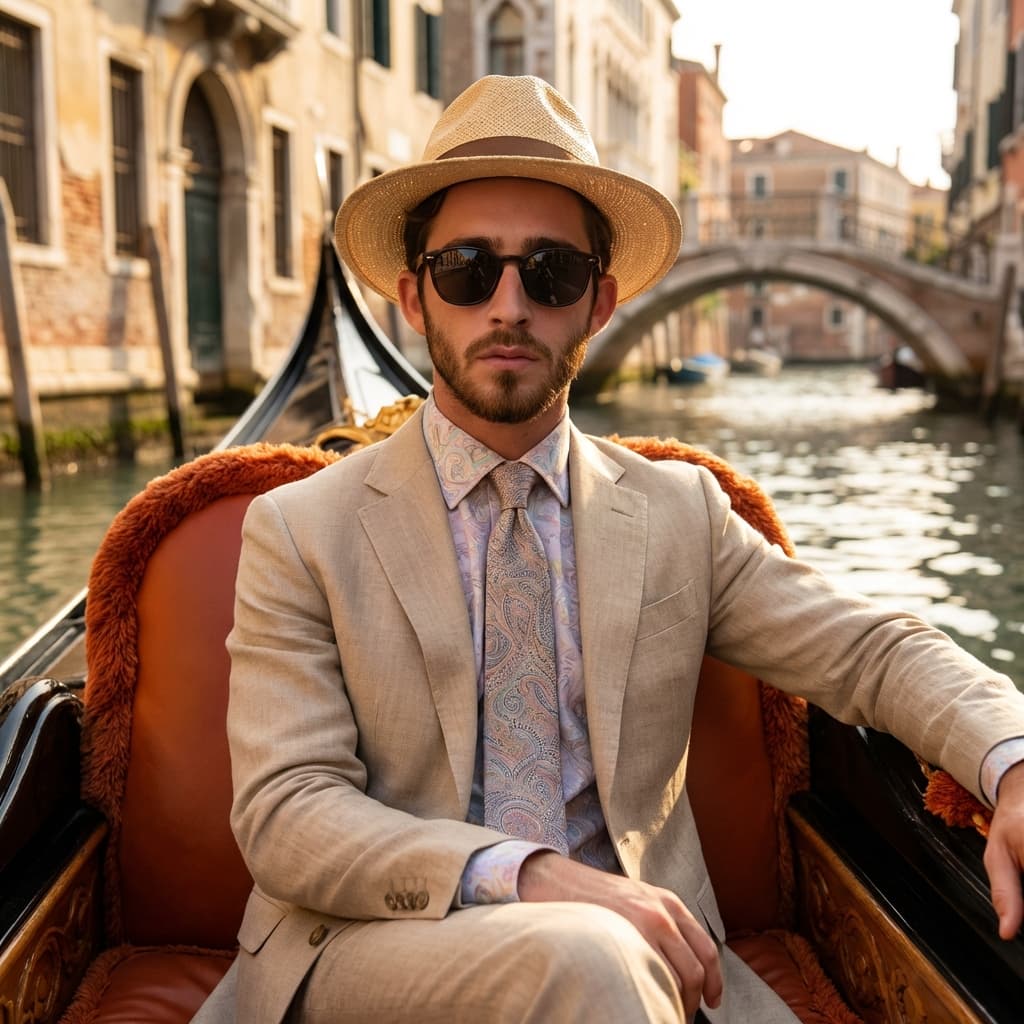 Venetian Sunset Portrait AI Avatar Style Example